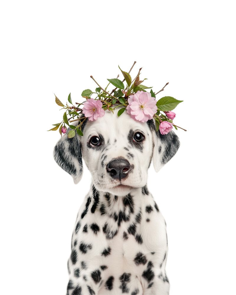 Dog-Dalmatian Flowers