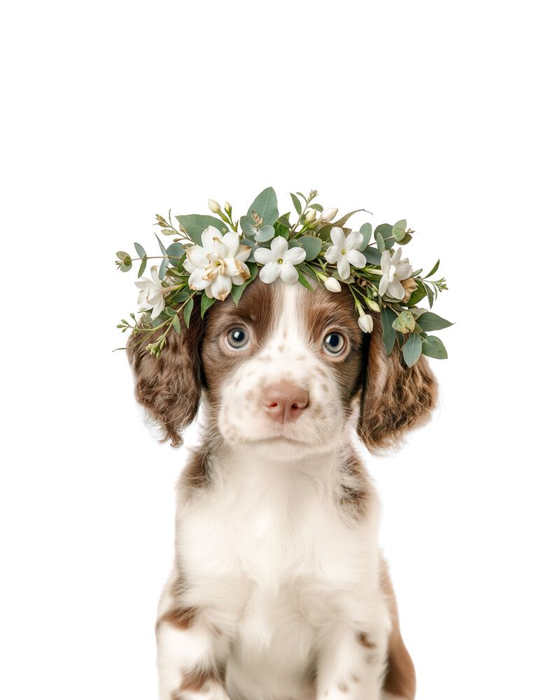 Dog-Springer-Spaniel Flowers