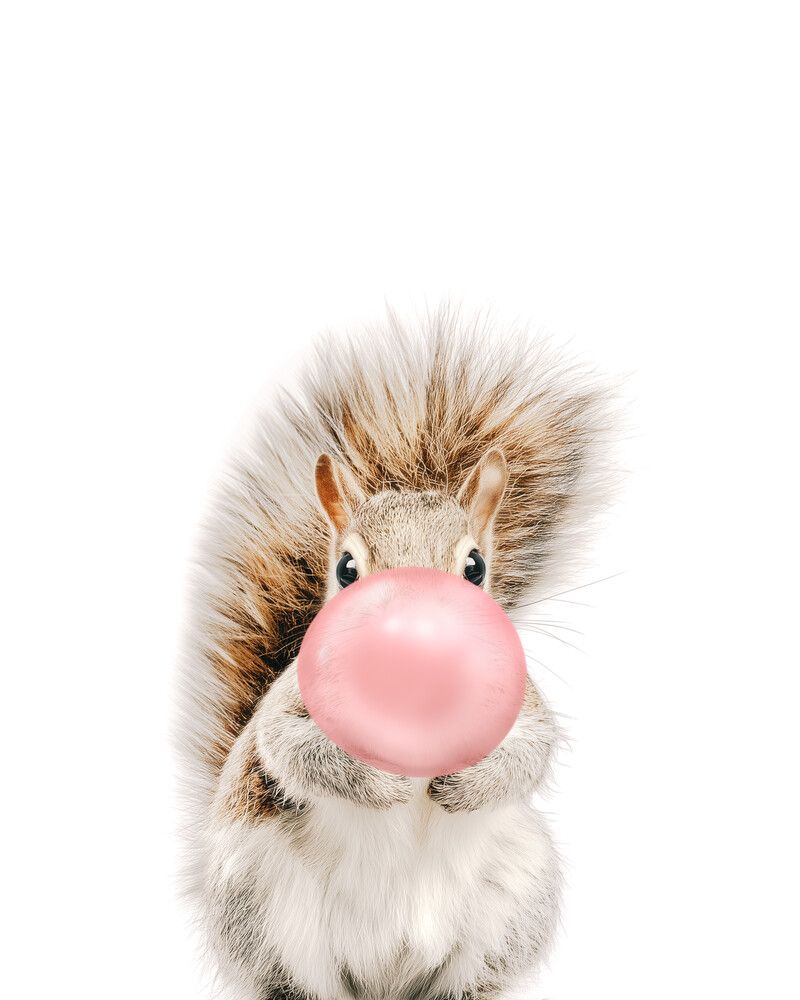 Squirrel Bubblegum-Pink